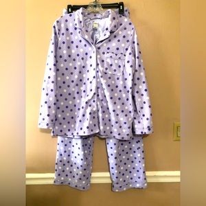 Classic elements ladies fleece pajamas set size M